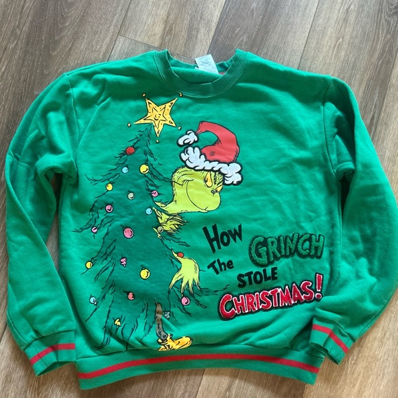 Green Grinch Christmas Sweatshirt - Picture 1 of 1